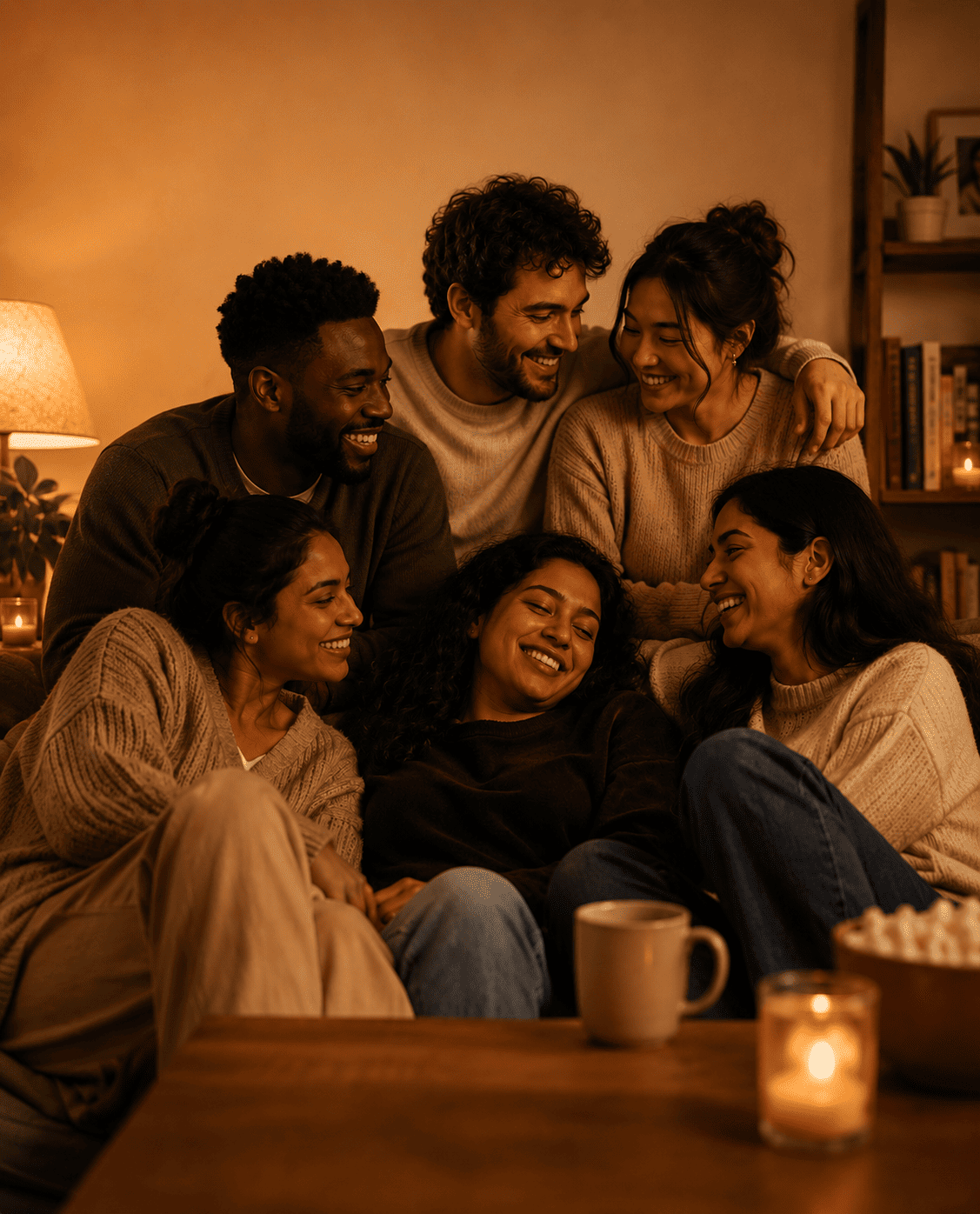 People who feel like home, gathered close